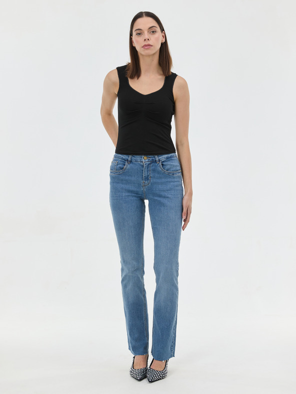 Orsay Černé dámské tílko s řasením ORSAY