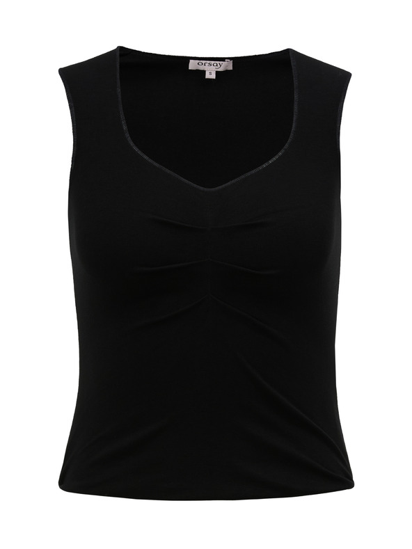 Orsay Černé dámské tílko s řasením ORSAY
