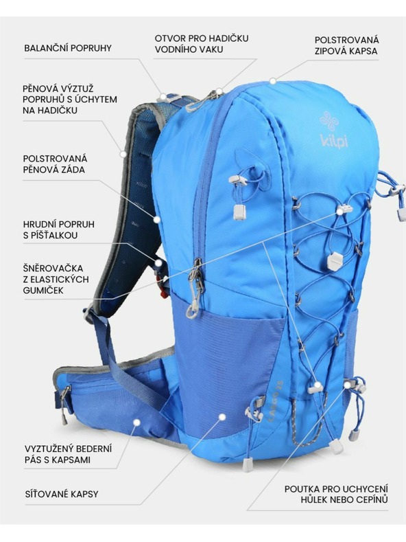 Kilpi Modrý unisex sportovní batoh Kilpi CARGO (25 l)