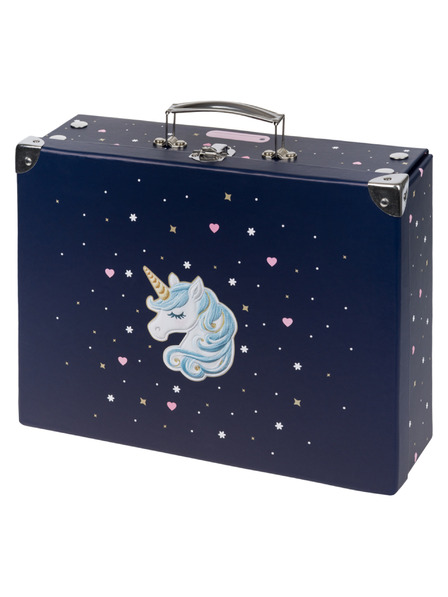 BAAGL  BAAGL Skládací školní kufřík Unicorn Gold s kováním