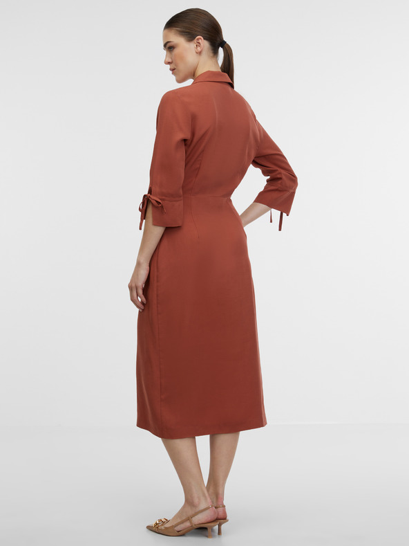 Orsay Hnědé dámské zavinovací šaty ORSAY