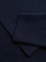 Ombre Clothing Pánské tričko BASIC s dlouhým rukávem a polo límcem - tmavě modré V3 OM-POBL-0162 Ombre Clothing