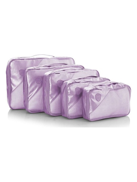 Heys Sada pěti cestovních taštiček ve světle fialové barvě Heys Metallic Packing Cube 5pc