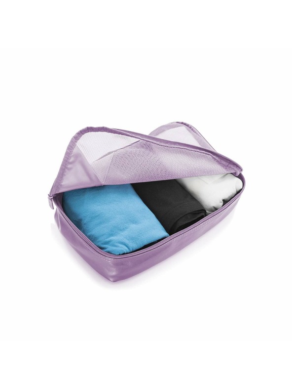 Heys Sada pěti cestovních taštiček ve světle fialové barvě Heys Metallic Packing Cube 5pc