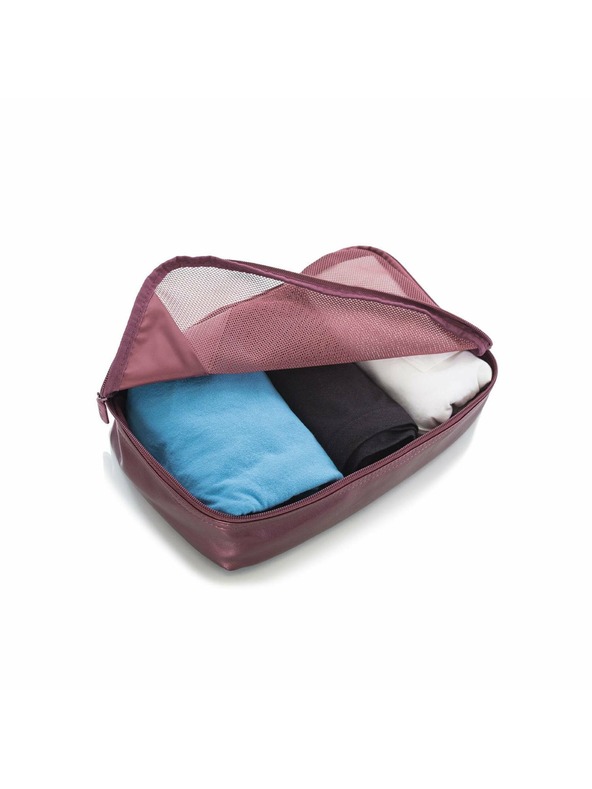 Heys Sada pěti cestovních taštiček v tmavě růžové barvě Heys Metallic Packing Cube 5pc