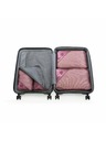 Heys Sada pěti cestovních taštiček v tmavě růžové barvě Heys Metallic Packing Cube 5pc