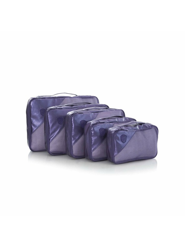 Heys Sada pěti cestovních taštiček v tmavě modré barvě Heys Metallic Packing Cube 5pc