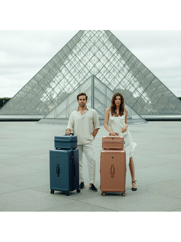 Heys Modrý cestovní kufr Heys Luxe L Trunk Navy