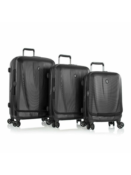 Heys Sada cestovních kufrů Heys Vantage Smart Luggage S,M,L Black – sada 3 kufrů