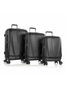 Heys Sada cestovních kufrů Heys Vantage Smart Luggage S,M,L Black – sada 3 kufrů