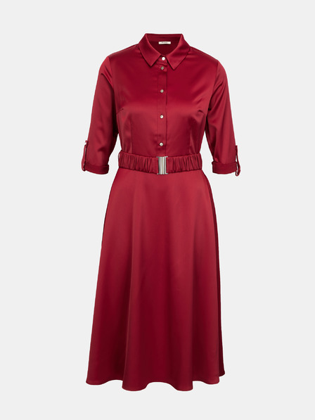 Orsay Vínové dámské košilové šaty ORSAY