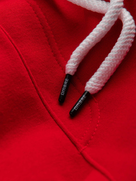 Ombre Clothing Pánské tepláky - červená P866 Ombre Clothing