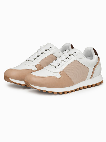 Ombre Clothing Boty OM-FOSL-0243 - bílé/pískové Ombre Clothing