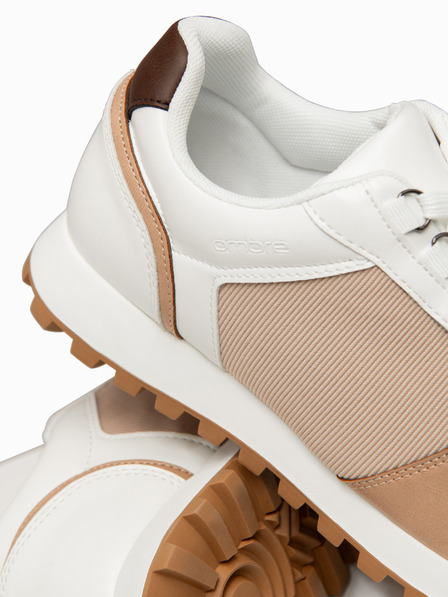 Ombre Clothing Boty OM-FOSL-0243 - bílé/pískové Ombre Clothing