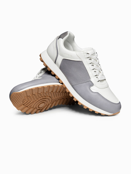 Ombre Clothing Boty OM-FOSL-0243 - bílá/světle šedá Ombre Clothing