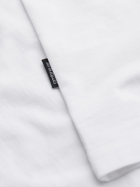 Ombre Clothing Pánská bavlněná trička BASIC s kulatým výstřihem - černá/bílá/modrá V1 OM-TSBS-0268 Ombre Clothing