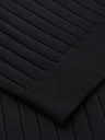 Ombre Clothing Pánská polokošile SLIM FIT z viskózy se svislými pruhy - černá V1 OM-POSS-0169 Ombre Clothing