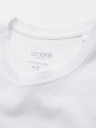 Ombre Clothing Pánská bavlněná trička BASIC s kulatým výstřihem - černá/bílá/tmavě červená V6 OM-TSBS-0268 Ombre Clothing