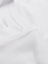 Ombre Clothing Pánská bavlněná trička BASIC s výstřihem do V - 3x bílá V11 OM-TSBS-0281 (3x BÍLÁ) Ombre Clothing