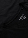 Ombre Clothing Pánské bavlněné tričko BASIC s kulatým výstřihem - 3x černé V9 OM-TSBS-0268 (3x BLACK) Ombre Clothing