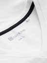 Ombre Clothing Pánské tričko s výstřihem do V a elastanem - bílé V1 S2040 Ombre Clothing