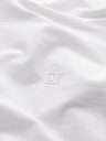 Ombre Clothing Pánské tričko s výstřihem do V a elastanem - bílé V1 S2040 Ombre Clothing