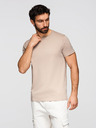 Ombre Clothing Pánská bavlněná košilová souprava BASIC s kulatým výstřihem - šedozelená/bílá/béžová V14 OM-TSBS-0268 Ombre Clothing