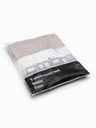 Ombre Clothing Pánská bavlněná košilová souprava BASIC s kulatým výstřihem - šedozelená/bílá/béžová V14 OM-TSBS-0268 Ombre Clothing