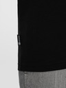 Ombre Clothing Pánské tričko s výstřihem do V a elastanem - černé V3 S2040 Ombre Clothing