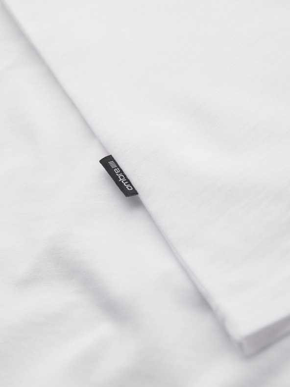 Ombre Clothing Pánské bavlněné tričko BASIC s výstřihem do V - černá/bílá/modrá V1 OM-TSBS-0281 Ombre Clothing