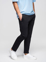 Ombre Clothing Pánské bavlněné teplákové kalhoty BASIC bez podšívky - černé V5 OM-PABS-0304 Ombre Clothing