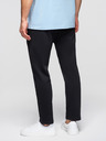 Ombre Clothing Pánské bavlněné teplákové kalhoty BASIC bez podšívky - černé V5 OM-PABS-0304 Ombre Clothing