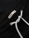 Ombre Clothing Pánské bavlněné teplákové kalhoty BASIC bez podšívky - černé V5 OM-PABS-0304 Ombre Clothing