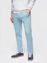 Ombre Clothing Pánské bavlněné tepláky BASIC s nepodšitou nohavicí - světle modré V7 OM-PABS-0304 Ombre Clothing