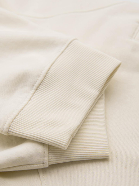 Ombre Clothing Pánské tepláky BASIC s žebrovanou nohavicí - krémové V11 OM-PABS-0305 Ombre Clothing