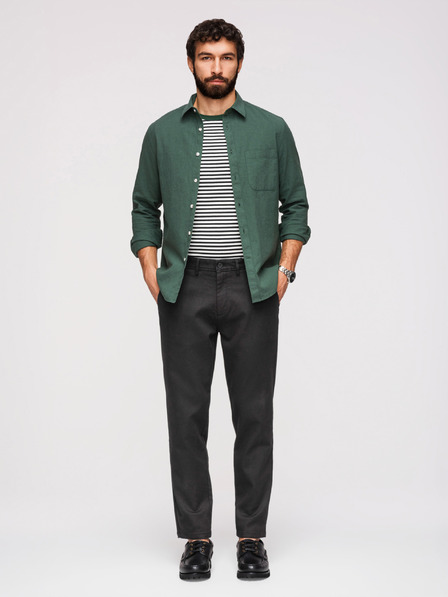 Ombre Clothing Kalhoty OM-PACP-0294 - černé Ombre Clothing