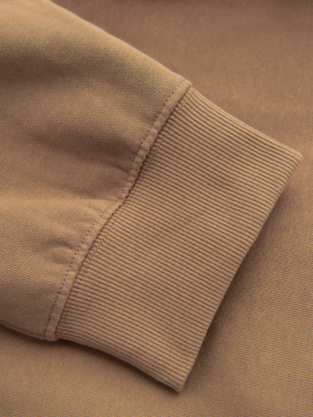 Ombre Clothing Pánské tepláky BASIC jogger s žebrovanou nohavicí - hnědé V2 OM-PABS-0305 Ombre Clothing