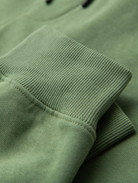 Ombre Clothing Pánské tepláky BASIC jogger s žebrovanou nohavicí - zelené V3 OM-PABS-0305 Ombre Clothing