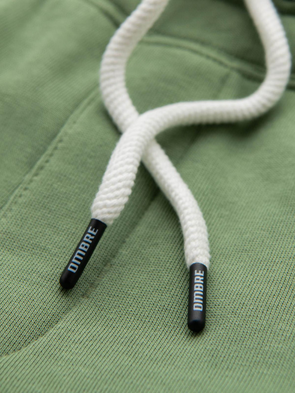 Ombre Clothing Pánské tepláky BASIC jogger s žebrovanou nohavicí - zelené V3 OM-PABS-0305 Ombre Clothing