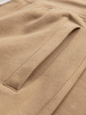Ombre Clothing Pánské bavlněné tepláky BASIC s nepodšitou nohavicí - hnědé V2 OM-PABS-0304 Ombre Clothing