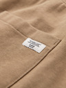 Ombre Clothing Pánské bavlněné tepláky BASIC s nepodšitou nohavicí - hnědé V2 OM-PABS-0304 Ombre Clothing