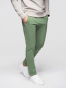Ombre Clothing Pánské bavlněné tepláky BASIC s nepodšitou nohavicí - zelené V3 OM-PABS-0304 Ombre Clothing