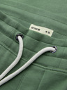Ombre Clothing Pánské bavlněné tepláky BASIC s nepodšitou nohavicí - zelené V3 OM-PABS-0304 Ombre Clothing