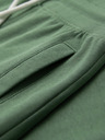 Ombre Clothing Pánské bavlněné tepláky BASIC s nepodšitou nohavicí - zelené V3 OM-PABS-0304 Ombre Clothing