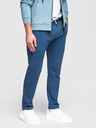 Ombre Clothing Pánské bavlněné teplákové kalhoty BASIC bez podšívky - tmavě modré V4 OM-PABS-0304 Ombre Clothing