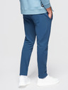 Ombre Clothing Pánské bavlněné teplákové kalhoty BASIC bez podšívky - tmavě modré V4 OM-PABS-0304 Ombre Clothing