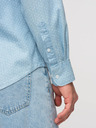 Ombre Clothing Pánská bavlněná košile z jemného denimu se vzorem - světle modrá V1 K702 Ombre Clothing