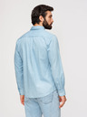 Ombre Clothing Pánská bavlněná košile z jemného denimu se vzorem - světle modrá V1 K702 Ombre Clothing