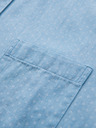 Ombre Clothing Pánská bavlněná košile z jemného denimu se vzorem - světle modrá V1 K702 Ombre Clothing