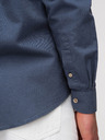 Ombre Clothing Pánská lněná košile s klasickým límcem a kapsami REGULAR FIT - modrá V4 OM-SHCS-0134 Ombre Clothing
